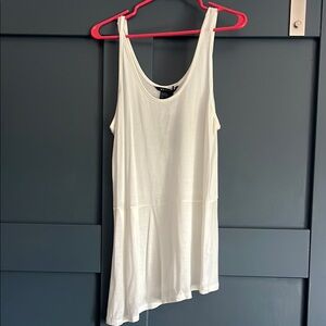 A/X Armani Exchange Cream Asymmetrical Sleeveless Tank Top